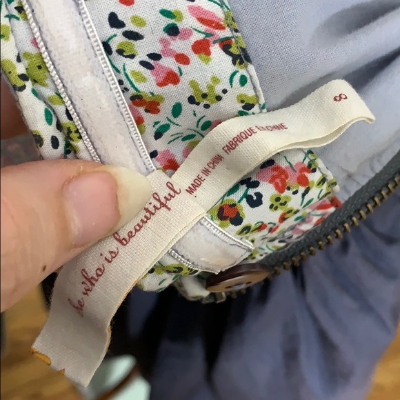 Anthropologie Baby Doll Floral Strapless Dress S - Picture 12 of 14